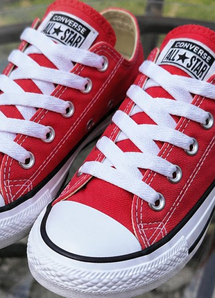Converse chuck taylor all star low красные детские кеды оригинал eur 31.5 / 19 см