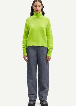 Новий.светр брендовий samsøe samsøe  alpaca wool nola turtleneck  macaw green оригінал.з поточної