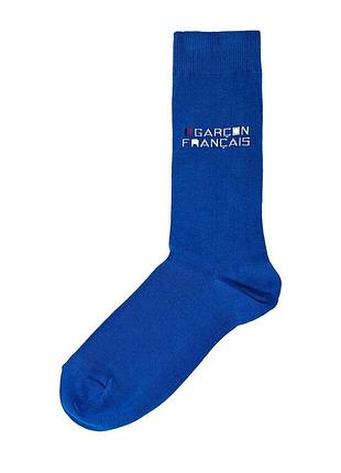 Шкарпетки чоловічі garcon francais chaussettes16 теплі натуральні оригінальні брендові на подарунок 43-46 синій (3701195805292)