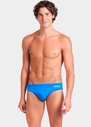 Плавки для бассейна мужские arena team swim briefs solid талия-100 см голубой
