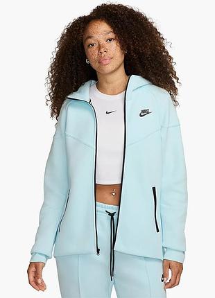 Urbanshop com ua толстовка женская nike sportswear tech fleece windrunner full-zip hoodie light blue fb8338-474 размеры запитуйте