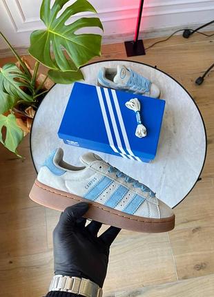 Женские серые кроссовки adidas campus 00s putty grey preloved blue gold metallic x адидас кампус 37