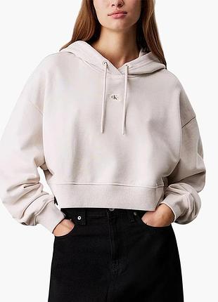 Urbanshop com ua худи женское calvin klein woven label white j20j224746 размеры запитуйте