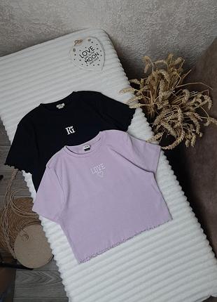 Набор футболок топов в рубчик от primark 11-12 лет (146-152)