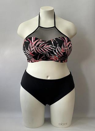 Купальник раздельный freeya sunset palm 2892-7236 с бикини-топом и уплотненными чашками 75g/m black (zik0000019758)