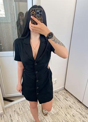 Жіноча лляна сукня bershka