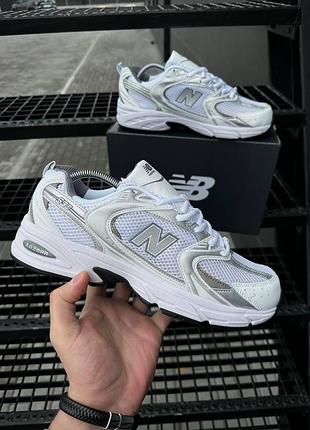 Мужские белые кроссовки new balance 530, мужские кроссовки под джинсы, летние кроссовки нью баланс 42