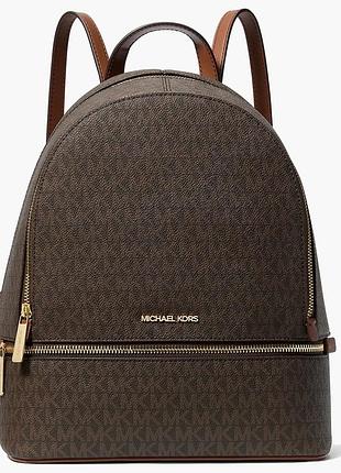 Urbanshop com ua рюкзак женский michael kors rhea medium signature logo backpack brown 35s5grab2b-brown-112874 размеры запитуйте