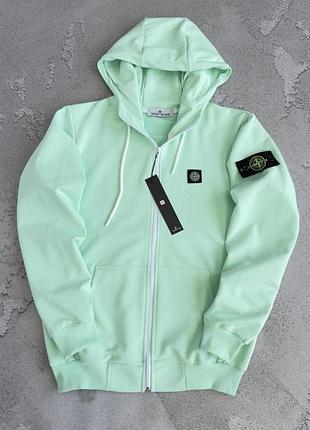Зип худи stone island мята