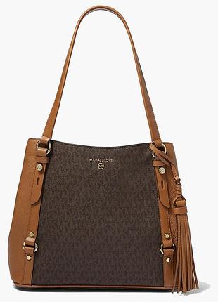 Urbanshop com ua сумка женская michael kors carrie large logo shoulder bag brown 30f0g1ae3b-brn-acorn-23615 размеры запитуйте