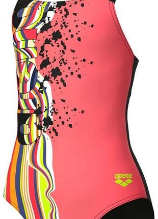 Купальник закритий для басейну arena swimsuit victoria u back solid розмір 44 синій для плавання