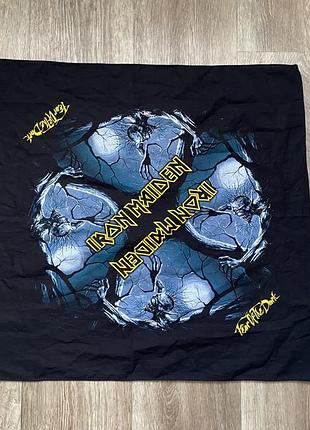 Платок / бандана iron maiden fear of the dark bandana heavy metal байкерська бандана рок повʼязка metallica rammshtein one size black