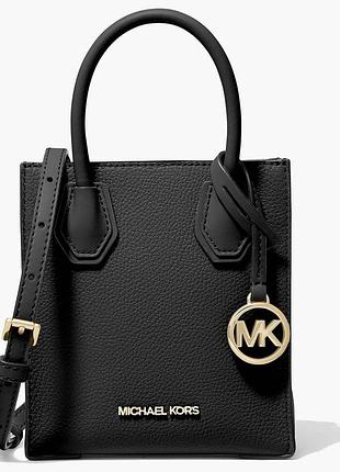 Urbanshop com ua сумка женская michael kors mercer extra-small pebbled leather crossbody bag black 35s1gm9t0l-black-18323 размеры
