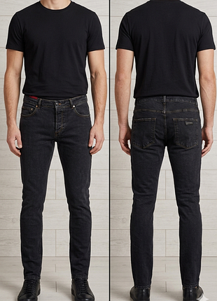 Джинси just cavalli extra fit washed black jeans