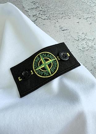 Зип худи stone island белый 5