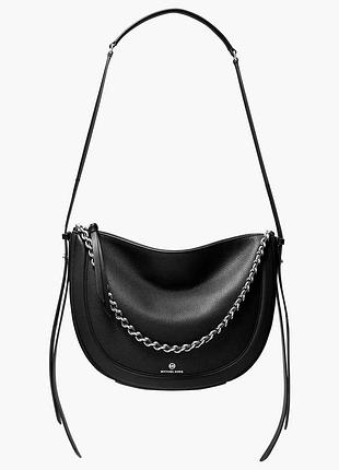 Urbanshop com ua сумка женская michael kors jagger large pebbled leather messenger bag black 30s0s1jm9l-black-8431 размеры