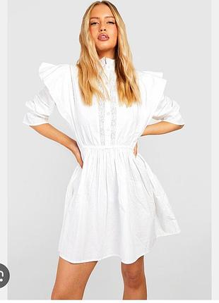 Бавовняна коротка сукня boohoo