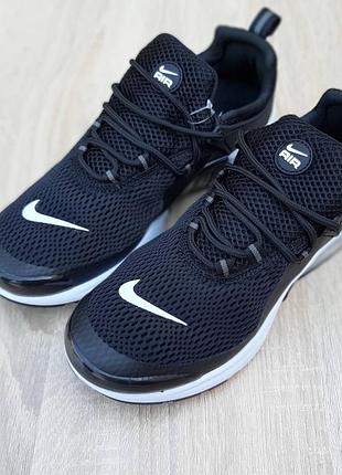 Nike air presto чёрные на белой