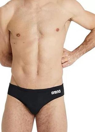 Плавки для плавання та басейну чоловічі arena team swim briefs solid талія- 75 см чорний