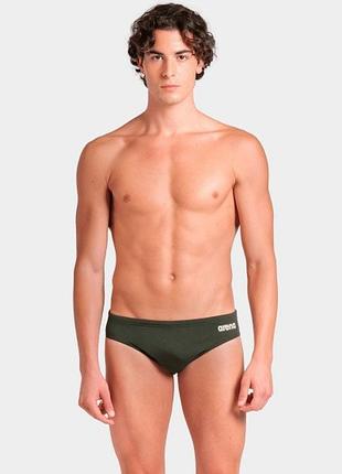 Плавки для плавания и бассейна мужские arena team swim briefs solid талия - 90 см зеленый