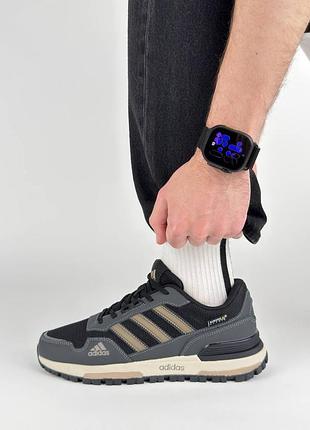 🐻 чоловічі кросівки adidas zx 700 grey black beige — ціна 2359