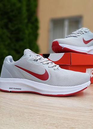 Nike running серые с красным