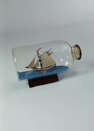 Корабль в бутылке authentic models (винтажный сувенир, нидерланды)