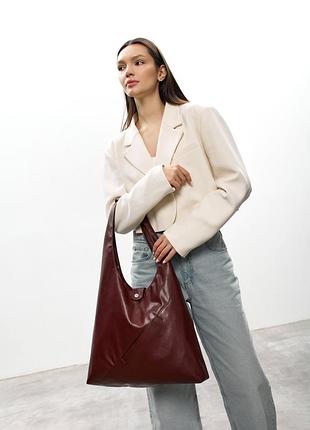 Женская сумка sambag hobo m бургунди