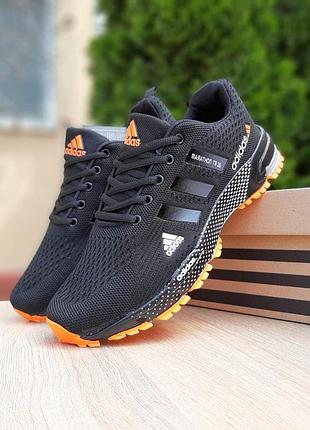 Adidas marathon черные с оранжевым