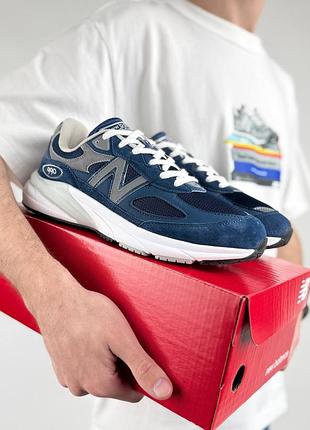 Мужские кроссовки new balance 990v6 navy white
