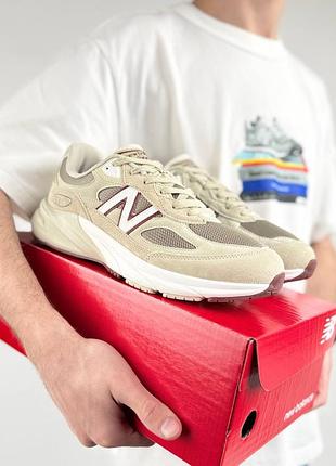 Мужские кроссовки new balance 990v6 beige white