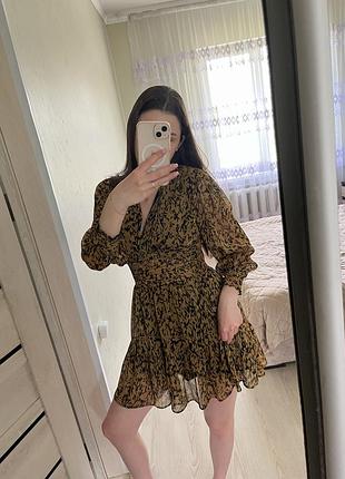 Плаття пишне шифонове в принт