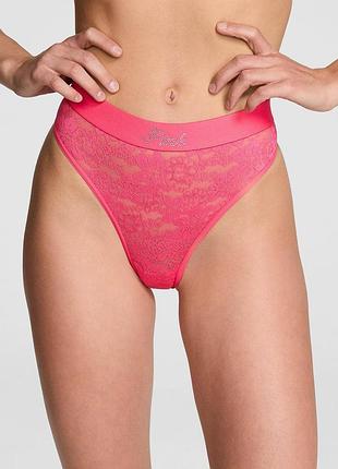 Женские трусики victoria's secret (2695849951182) bling lacie logo brazilian s розовые