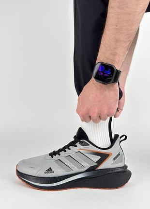 🐻 чоловічі кросівки adidas duramo speed light grey black