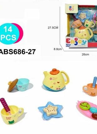 Посуда набор арт. abs686-27 (48шт/2) микс 3 вида, чайный сервиз дисп.бокс. 26*8.8*27.5 см