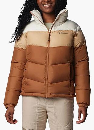 Urbanshop com ua куртка женская columbia puffect ii colorblock jacket brown/white 2088481clb-224 размеры запитуйте