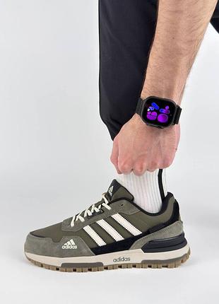 🐻 мужские кроссовки adidas zx 750 olive black