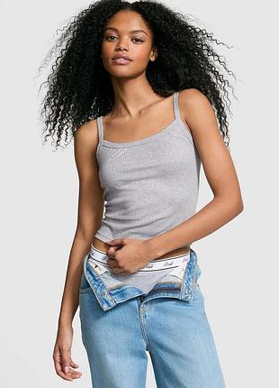 Жіноча майка victoria's secret (19566783721) multi rib cami s сіра
