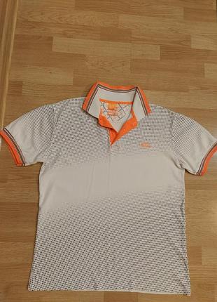 Спортивная футболка-поло мужское, 💯 коттон+ эластан, оригинал, hugo boss, size xl