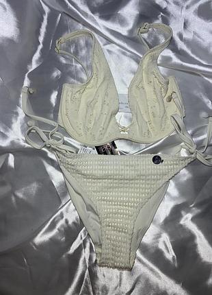 Купальник роздільний збірний 75e+ xl від hunkemoller crochet solitary star maui off white