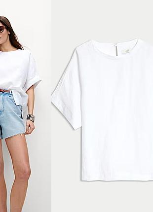 Блузка свободного кроя с круглым
вырезом из чистого льна. pure linen marks&spencer