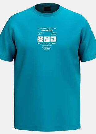 Футболка чоловіча head wcr t-shirt men blue '26 розмір 58