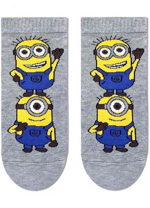 Носки женские брестские minions 1125 (307) (укороченные) 23 (36-37), серый меланж