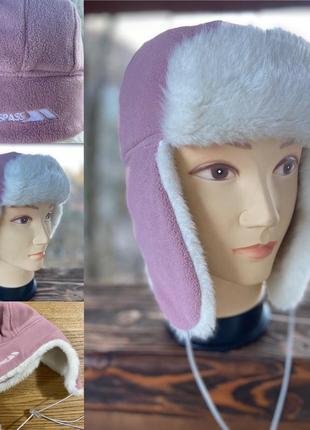 Фирменная стильная качественная тёплая  флисовая шапка ушанка