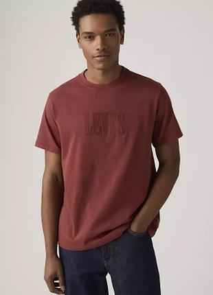 Футболка levis 19685 serif russet brown grey