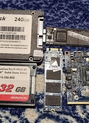 Набор непроверенных и нерабочих ssd sandisk 128 runcore 32 1.8 zif m.2 kingston