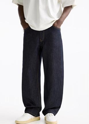 Джинсы pull bear багги свободного кроя 3684539 rinse