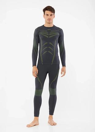 Термобілизна чоловіча viking rocket man set dark grey / lime розмір int-l