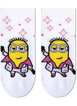 Носки женские брестские minions 1125 (306) (укороченные) 23 (36-37), белый