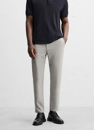 Брюки zara 19534 beige marl